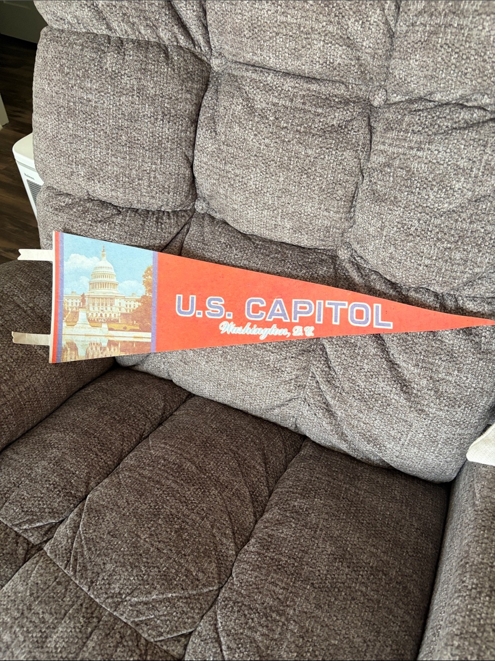 U.S. Capitol Souvenir Felt Pennant - Red with Blue & White